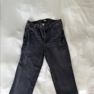 PAIGE Black Straight Leg Jeans Classic Style